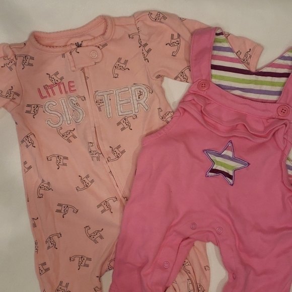 5/$30 CARTERS & PLACE 2pc Zipper Footie Overall - Picture 1 of 7